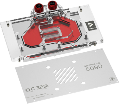 Bllok uji për GPU Barrow MSI Ventus 5090, me backplate, RGB, i bardhë