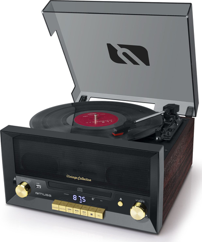 Gramafon Muse MT-112 W, Bluetooth, USB dhe CD, dru