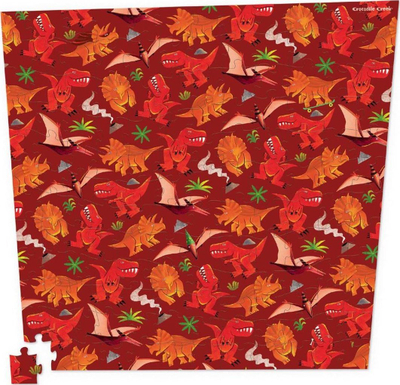Puzzle Crocodile Creek Dino World, 144 copa, për kalamaj, i kuq