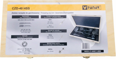 Set veglash për filetimin CZD-85 HSS Z1-085011-0000, çelik me shpejtësi të lartë, për hekur