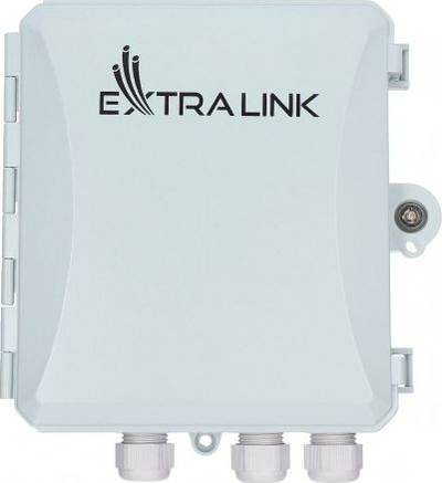 Kuti shpërndarëse fibër optike Extralink DIANA, 12 core, për jashtë dhe brenda, gri e çelët