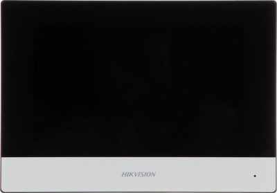 Komplet video interkom IP Hikvision DS-KIS604-SC, kamerë 2MP, ekran 7", gri