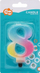 Qiri ditlindje Godan numri 8, 8 cm, pastel ombre, shumëngjyrësh