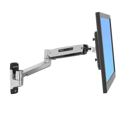 Mbajtës muri për monitor Ergotron LX Sit-Stand 45-353-026, deri 42\", deri 11.3kg, zi me argjend