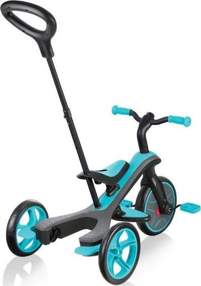 Tricikel Globber Trike Explorer 4 in 1, multifunksional, për fëmijë, gri