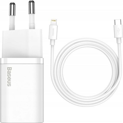 Karikues Baseus Super Si, 1x USB-C 3 A , i bardhë
