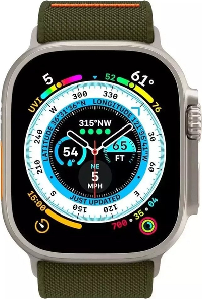 Rrip dore Spigen Fit Lite Ultra për Apple Watch 4 5 6 7 SE 8 Ultra 44 45 49mm, najlon, kaki