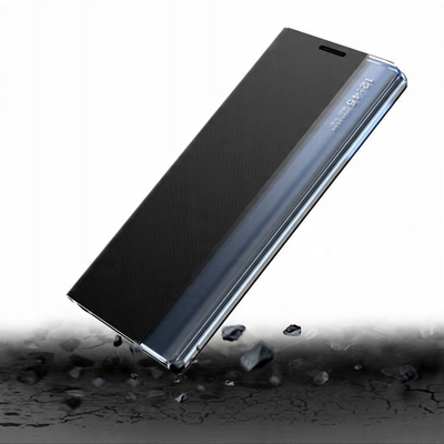 Këllëf New Sleep për Samsung Galaxy S22+, me kapak, funksion mbajtëseje, i zi