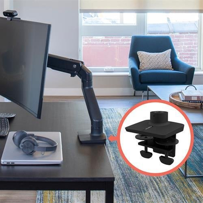 Држач за монитор Ergotron HX Mounting Kit, за маса, со стега, мат црна