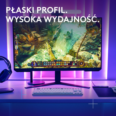 Tastierë gaming Logitech G515 LIGHTSPEED TKL, wireless, mekanike low profile, e bardhë