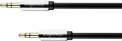 Kabllo audio Kruger&amp;Matz KM0312P, Jack 3.5mm në Jack 3.5mm, 1m, argjend