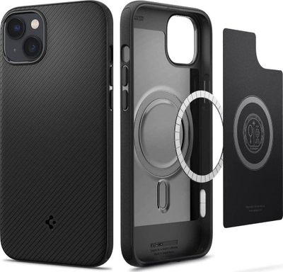 Kopertinë telefoni Spigen Mag Armor MagFit, për iPhone 14, MagSafe, e zezë