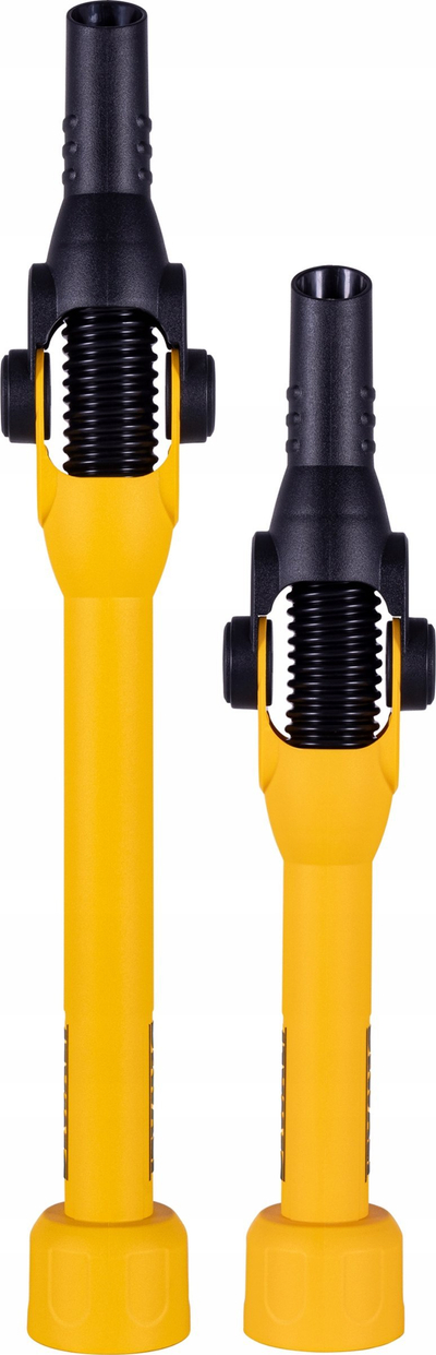 Пивотирачко продолжување за правосмукалка DEWALT DXVA00-1200E, комплет од два дела, издржлив материјал, жолто