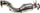 Downpipe TurboWorks për Mercedes C-Class W204 C180 C200 C250, çelik inoks, turbo benzinë, ngjyrë argjendtë