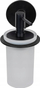 Dispenser sapuni WENKO Turbo-Loc Bivio, 150ml, xham i satinuar, i zi mat