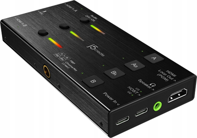 Kartë kapjeje video J5create JVA06, 2x HDMI në USB C, 1080p 60Hz, e zezë