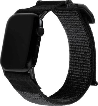 Rrip dore UAG për Apple Watch, 44–49mm, seri Ultra 2 Ultra 4 10 SE, grafit e zezë