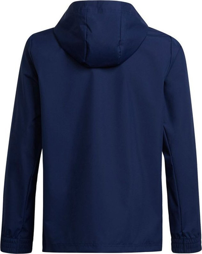 Xhaketë për fëmijë Adidas Entrada 22 All Weather Jr IK4012, 100% poliester i ricikluar, me kapuç, blu navy
