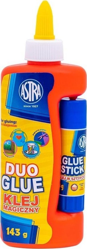 Set ngjitësish ASTRA Magic, PVA i lëngshëm 143g, stik PVP 8g, transparent