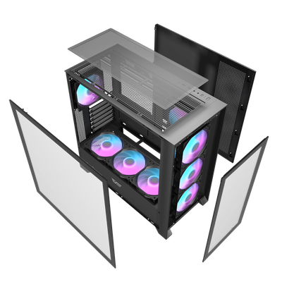 Kasë Darkflash Case DRX90G, Mid-Tower, e zezë