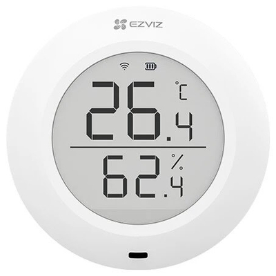 Sensor temperature dhe lagështie Ezviz T51c, wireless, për sistemin A3, i bardhë