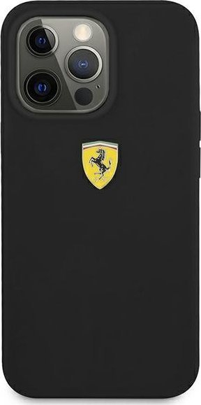 Kapak telefoni Ferrari FESSIHCP13XBK për iPhone 13 Pro Max 6.7\", silikon hardcase, i zi