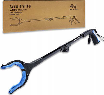 Kapëse ndihmëse për të moshuar, dorezë 90cm, magnet integruar, argjend