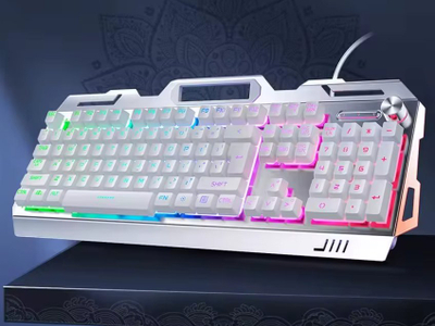 Tastierë gaming RoGer V2, me kabllo, RGB, e bardhë