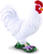 Figurë lodër Collecta White Rooster 004-88128, gjel, e bardhë