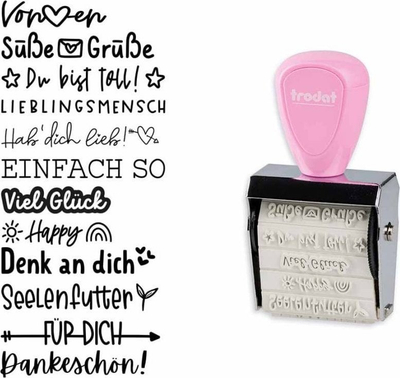 Vulë kreative Trodat Creative Stamp Mini, 12 figura, jastëk boje me 3 ngjyra