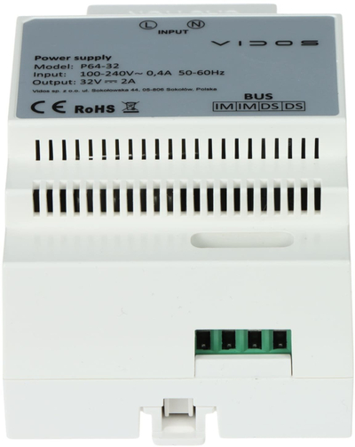 Adaptues rryme Vidos P64-32, 32V DC 64W, montim në shinë DIN