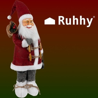Figurinë dekorative Krishtlindjesh Ruhhy 22352, Santa Claus 45 cm, e kuqe e bardhë