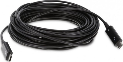Kabllo LMP Thunderbolt 3 USB-C, aktive optike, 40Gbps, 10m, e zezë