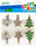 Kllipsa dekorative CRAFT WITH FUN, set 6 copë, me motive Krishtlindjesh, me shkëlqim