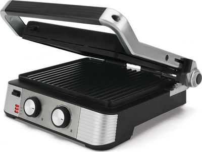Grill elektrik Polaris PGP 1502, 30x27 cm, pllaka jo ngjitëse, gri me të zezë