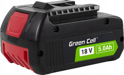 Bateri me karikues Green Cell PTBO18V5, 18 V, 5 Ah, e zezë e kuqe