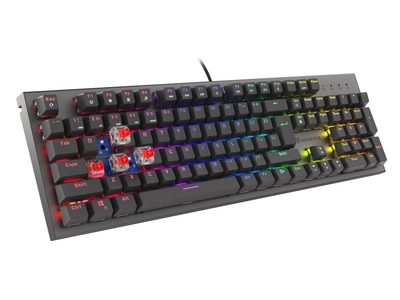 Tastierë lojrash Genesis THOR 303, Outemu Red, RGB LED, US, e zezë