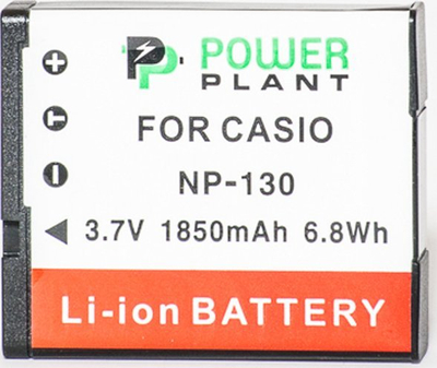 Bateri për aparat PowerPlant NP-130, 3.7V, 1850mAh, e bardhë