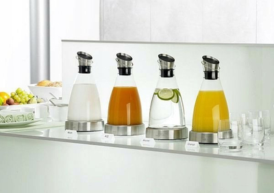 Termos Emsa Flow, 1L, çelik inox me xham, transparent