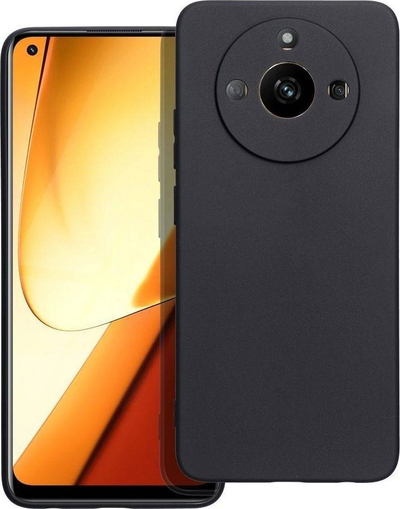 Kapak telefoni Matt Case për Realme 11, plastik, i hollë, i zi