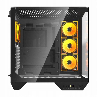Kase kompjuteri DarkFlash DY470, ATX Mid Tower, 4 fansa gaming, e zezë