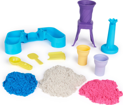 Set loje me rërë Kinetic Sand Soft Serve Station, kreativ, shumëngjyrësh