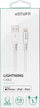 Kabllo Lightning eSTUFF ES601104, 1m, USB me Lightning, e bardhë