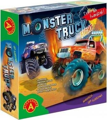Loja tavoline Alexander Monster Truck Fight, për fëmijë, lojë garash me makina