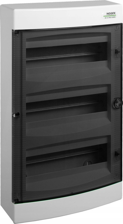 Kasetë shpërndarëse Noark PNS 3x18T, 3x18 module, montim sipërfaqësor, gri