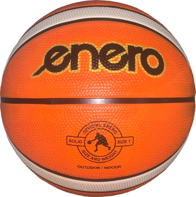 Top basketbolli Enero Intense R.7, madhësia 7, gome sintetike, portokalli beige