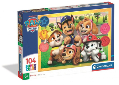 Puzzle Clementoni Paw Patrol, 104 copa, 38x27cm, shumëngjyrësh