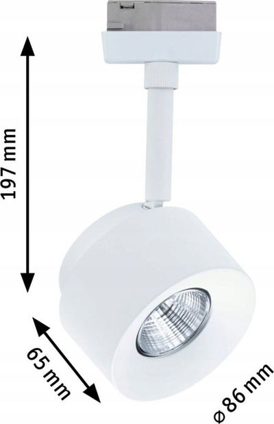Spot dritë Paulmann URail LED Litov Pane, 7.4W, 4000K dimmable, i bardhë