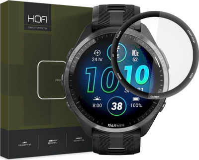 Xham hibrid mbrojtës Hofi Hybrid Pro+ për Garmin Forerunner 965, 0.28 mm, transparencë e lartë, i zi