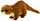 Lodër pelushi vidër Plush, 50cm, kafe me bark të bardhë